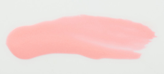 Glossy pink paint stroke