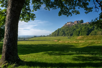 Fields before Stirling castle on the overlook, Stirling, Scotland, UK