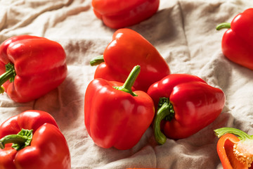 Raw Red Organic Bell Peppers