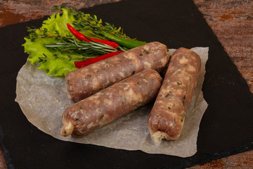 Pork sausages for grill