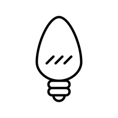Light bulb linear vector icon. Symbol of idea. Thinking.