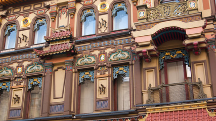 Obraz premium Perlov Tea House, Moscow. China style architecture