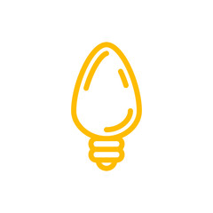 Light bulb linear vector icon. Symbol of idea. Thinking.