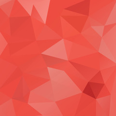 Coral color premium background. Rich background, premium triangle polygons coral red design.