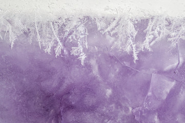 Soft Violet Ice background with snow flakes
