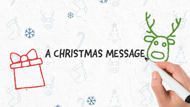 Hand Drawn Christmas Message
