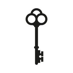 Ancient key icon. Simple vector illustration
