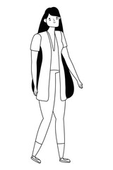 Isolated avatar woman vector design