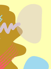 Memphis Style Poster Set. Fluid Color Backgrounds with Futuristic