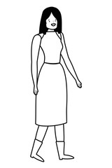 Isolated avatar woman vector design