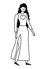 Isolated avatar woman vector design