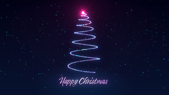 Christmas Tree Particle Title