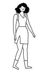 Isolated avatar woman vector design