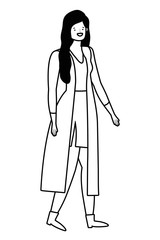 Isolated avatar woman vector design