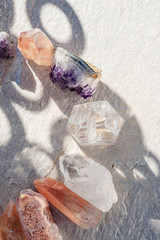 Crystals and beautiful shadow and light. 