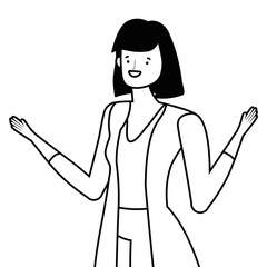 Isolated avatar woman vector design