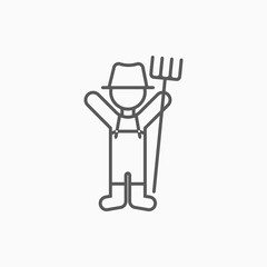 farmer icon, gardener vector