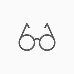 glasses icon, eyeglasses vector