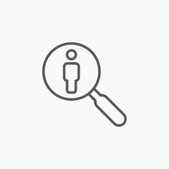 human resources icon, find human vector
