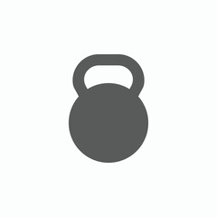 kettlebell icon, weight vector