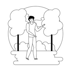 Isolated avatar man vector design