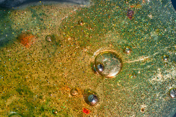 Liquid art gel golden background