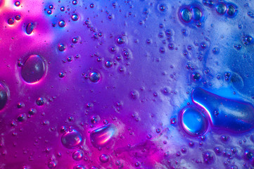 Liquid art gel pink and blue gradient background