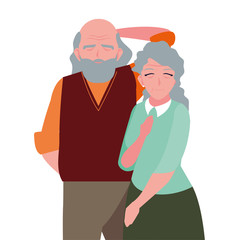 Fototapeta premium happy grandparents day flat design