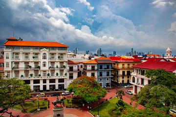 Casco Viejo in Panama City the historic place of Panama 