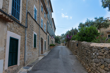 old buildings in the village of Deya in Mallorca