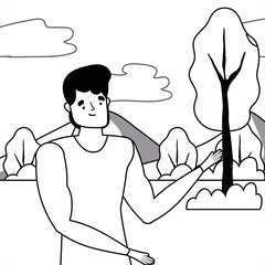 Isolated avatar man vector design