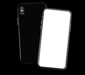 smartphone digital isolated 3d background