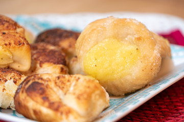  Family breakfast, juice and coffee to start the day with energy