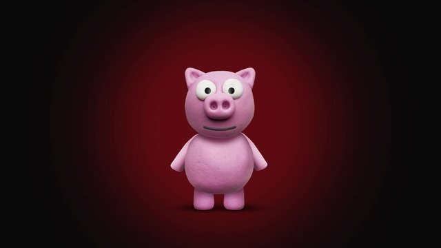 Schwein springt in die Luft &ndash; Animation, Video