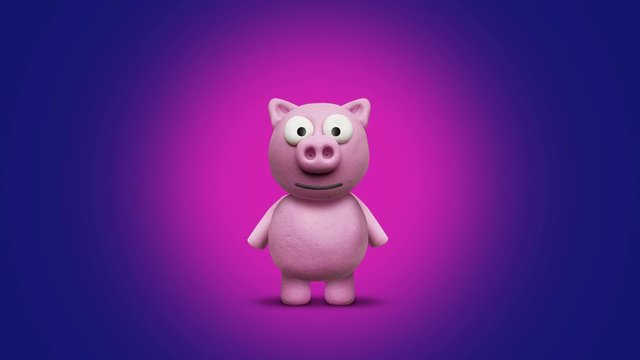 Schwein springt in die Luft &ndash; Animation, Video