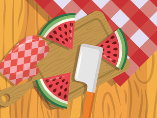 fruits cooking icons flat image design