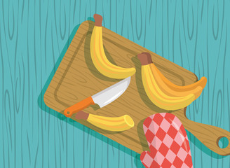 fruits cooking icons flat image design