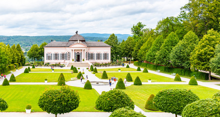 Obraz premium Melk Abbey Garden with Baroque Pavilion, Melk, Austria