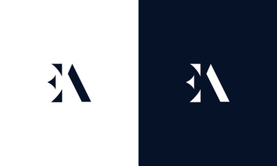 Abstract letter EA logo. This logo icon incorporate with abstract shape in the creative way.