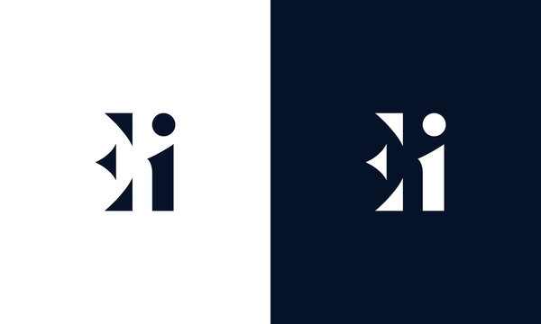 Abstract letter EI logo. This logo icon incorporate with abstract shape in the creative way.