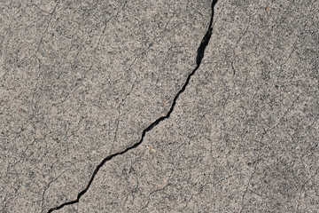Fototapeta premium Crack in concrete on the streets of Los Angeles for interior design