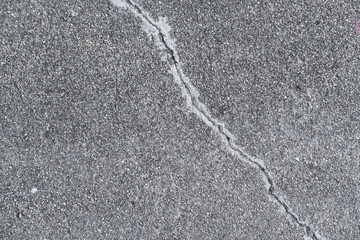 Crack in concrete on the streets of Los Angeles for interior design