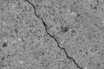 Crack in concrete on the streets of Los Angeles for interior design