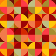 abstract background with triangles and circles of dark red and yellow colors