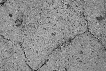 Crack in concrete on the streets of Los Angeles for interior design