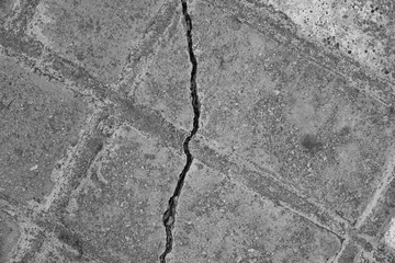 Obraz premium Crack in concrete on the streets of Los Angeles for interior design