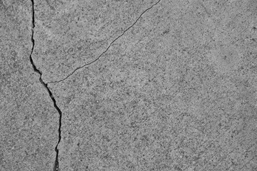 Crack in concrete on the streets of Los Angeles for interior design
