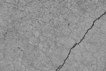 Crack in concrete on the streets of Los Angeles for interior design