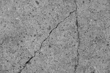 Crack in concrete on the streets of Los Angeles for interior design