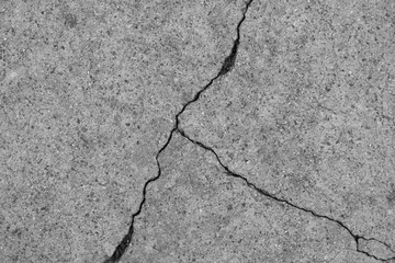 Crack in concrete on the streets of Los Angeles for interior design